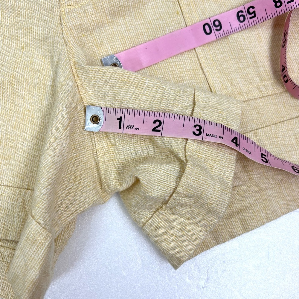 Anthropologie Pilcro And The Letterpress Yellow Linen Blend Shorts - Picture 14 of 16
